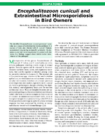 Encephalitozoon cuniculi and Extraintestinal Microsporidiosis in Bird Owners