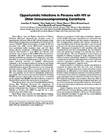 Opportunistic infections in persons with HIV or other immunocompromising conditions