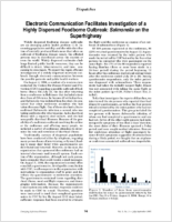 Electronic communication facilitates investigation of a highly dispersed foodborne outbreak Salmonella on the superhighway