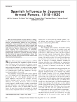 Spanish Influenza in Japanese Armed Forces 19181920
