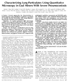 Characterizing Lung Particulates Using Quantitative Microscopy in Coal Miners with Severe Pneumoconiosis