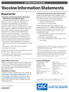 Instructions for Use Vaccine Information Statements 2025