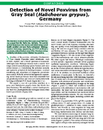 Detection of Novel Poxvirus from Gray Seal Halichoerus grypus Germany