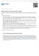 Respiratory Virus Activity Levels