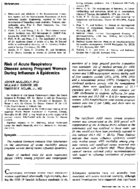 Risk of acute respiratory disease among pregnant women during influenza A epidemics
