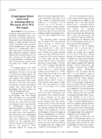 Cryptosporidium felis and C meleagridis in Persons with HIV Portugal