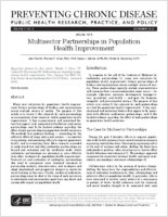 Multisector Partnerships in Population Health Improvement