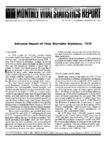 Advance report  Final mortality statistics 1979