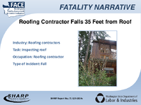 Fatality Narrative Roofing Contractor Falls 35 Feet from Roof  Slideshow