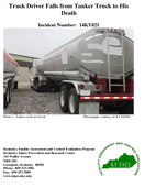 Truck Driver Falls from Tanker Truck to His Death
