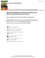 Associations Between Economic Conditions and Mental Health Among Farm Parents