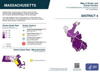 MA Congressional District 04 Stroke and Stroke Centers Map 119th Congress