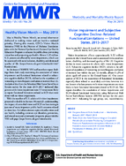 Vision Impairment and Subjective Cognitive DeclineRelated Functional Limitations  United States 20152017