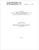 NIOSH testimony to the Department of Labor  OSHA public hearing on an occupational standard for sulfur dioxide