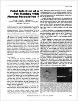 Fatal Infection of a Pet Monkey with Human herpesvirus 1