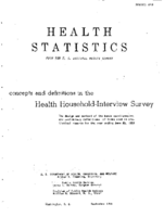 Concepts and definitions in the health householdinterview survey