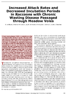 Increased Attack Rates and Decreased Incubation Periods in Raccoons with Chronic Wasting Disease Passaged through Meadow Voles