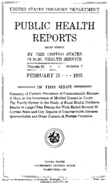Public Health Report  v 50 no 7  cover
