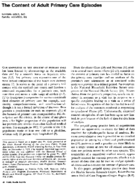 The content of adult primary care episodes