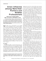 Avian Influenza among Waterfowl Hunters and Wildlife Professionals