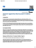Lineman Apprentice Electrocuted in Indiana FACE 8724