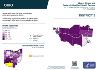 OH Congressional District 02 Stroke and Federally Qualified Health Centers Map 119th Congress