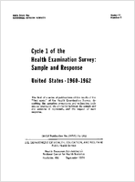 Cycle 1 of the Health Examination Survey Sample and Response United States 19601962