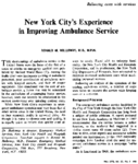 New York Citys experience in improving ambulance service