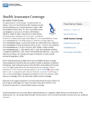 Household Pulse Survey Health Insurance Coverage