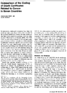 Comparison Of The Coding Of Death Certificates Related To Cancer In Seven Countries