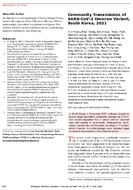 Community Transmission of SARSCoV2 Omicron Variant South Korea 2021
