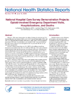 National hospital care survey demonstration projects opioidinvolved emergency department visits hospitalizations and deaths