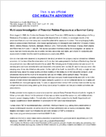 MultiState Investigation of Potential Rabies Exposure at a Summer Camp Thursday August 03 2006 1347 EDT 147 PM EDT
