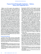 Progress Toward Poliomyelitis Eradication  Pakistan January 2012September 2013