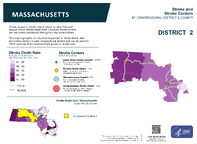 MA Congressional District 02 Stroke and Stroke Centers Map 118th Congress