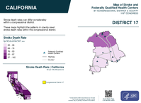 CA Congressional District 17 Stroke and Federally Qualified Health Centers Map 119th Congress