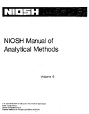 NIOSH Manual of Analytical Methods NMAM Second Edition Volume 6 1980