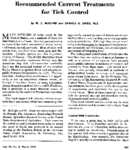 Recommended current treatments for tick control