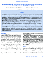 Vital Signs Variation Among States in Prescribing of Opioid Pain Relievers and Benzodiazepines  United States 2012