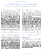 Control of Ebola Virus Disease  Firestone District Liberia 2014
