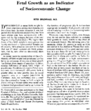 Fetal growth as anindicator of socioeconomic change