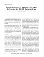 Possible Central Nervous System Infection by SARS Coronavirus