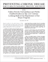 PublicPrivate Partnerships and Public Health Practice in the 21st Century Looking Back at the Experience of the Steps Program