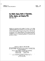 Use habits among adults of cigarettes coffee aspirin and sleeping pills United States 1976