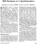 DDT resistance in A quadrimaculatus