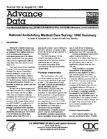 National Ambulatory Medical Care Survey 1992 Summary