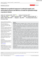 Maternal Occupational Exposure to Selected Organic and Chlorinated Solvents and Delivery of SmallforGestational Age or Preterm Infants