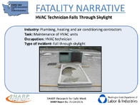 Fatality Narrative HVAC Technician Falls Through Skylight  Slideshow