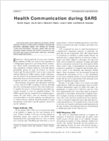 Health Communication during SARS