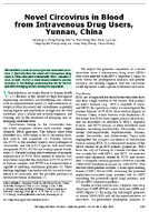 Novel Circovirus in Blood from Intravenous Drug Users Yunnan China
